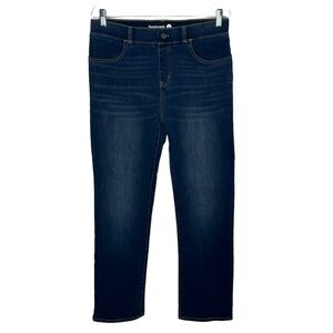 Betabrand Straight Leg Mid Rise Denim Jeans